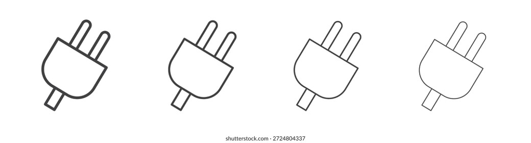 Plug-Symbole für Grafik- und Webdesign.