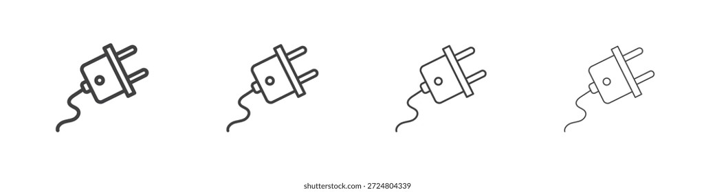 Plug-Symbole für Grafik- und Webdesign.
