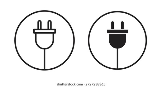 Símbolo de ícones de plug. pacote de ilustração vetorial para aplicativos e designs