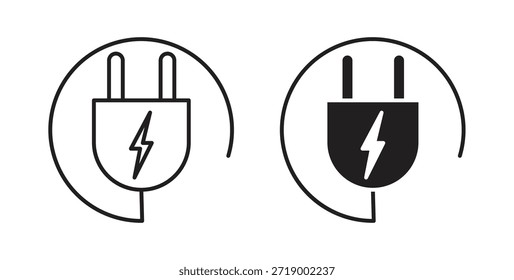 Plug-Symbole, Vektorsymbole. gefülltes flaches Zeichen