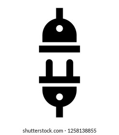 Plug in, power connection glyph icon