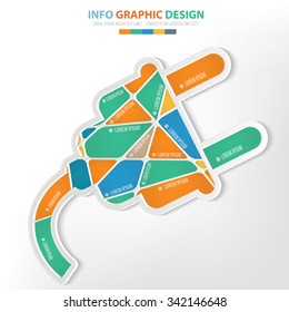 Plug info graphic design. Clean vector