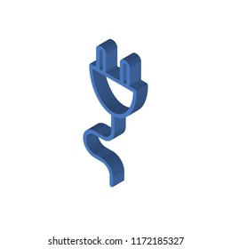 Plug isometric left top view 3D icon