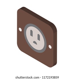Plug isometric left top view 3D icon