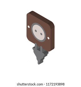 Plug isometric left top view 3D icon