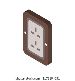 Plug isometric left top view 3D icon