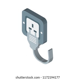 Plug isometric left top view 3D icon