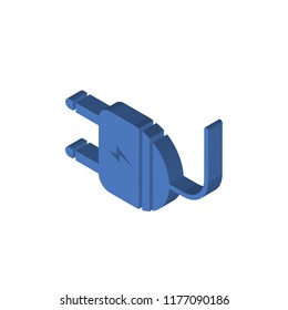 Plug isometric left top view 3D icon