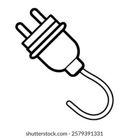 plug of a line art vector