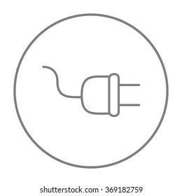 Plug line icon.