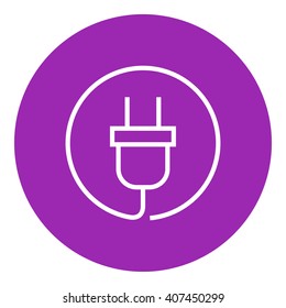 Plug line icon.