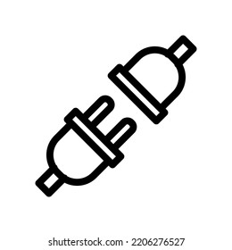 plug line icon illustration vector graphic 
