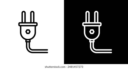 Plug line icon vector illustration set.