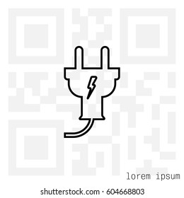 plug line icon, vector illustration
