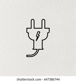 plug line icon, vector illustration