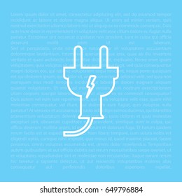 plug line icon, vector illustration