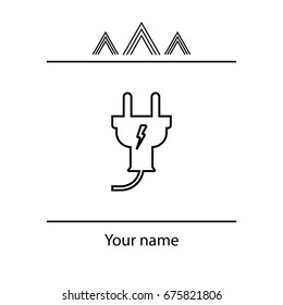 plug line icon, vector illustration