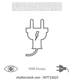 plug line icon,vector illustration