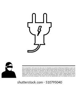 plug line icon,vector illustration