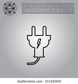 plug line icon,vector illustration