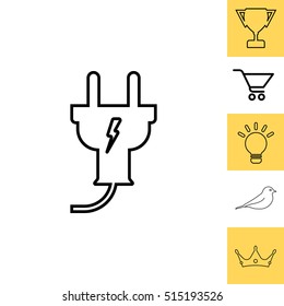 plug line icon,vector illustration