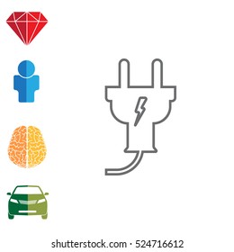 plug line icon,vector illustration