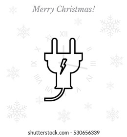 plug line icon,vector illustration