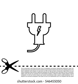 plug line icon,vector illustration