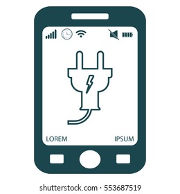 plug line icon,vector illustration