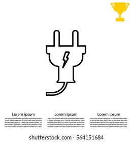 plug line icon,vector illustration