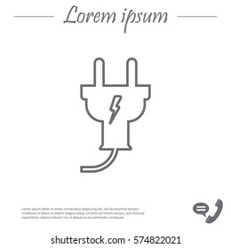 plug line icon,vector illustration
