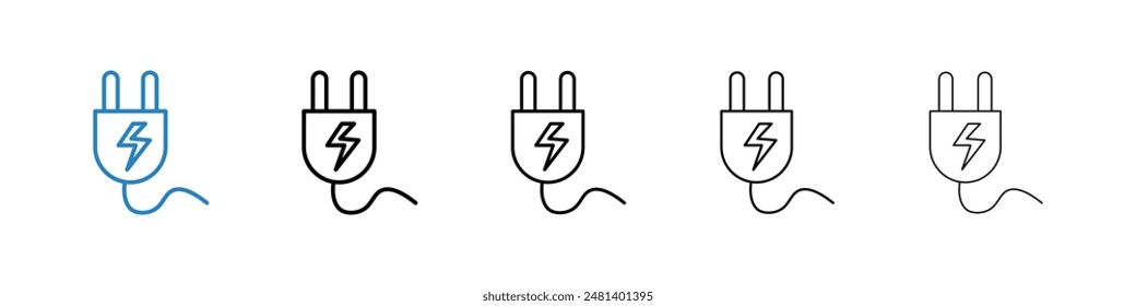 Plug liner icon vector set.