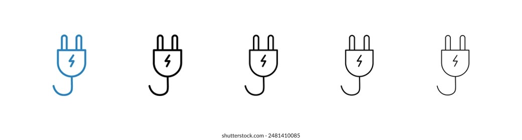 Plug liner icon vector set.
