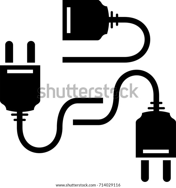 Plug Male Female Connection Icon Vector Stock Vector (Royalty Free ...