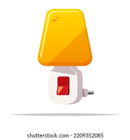 Plug In Night Light Vector Isolated Illustration