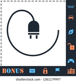 Plug. Perfect icon with bonus simple icons