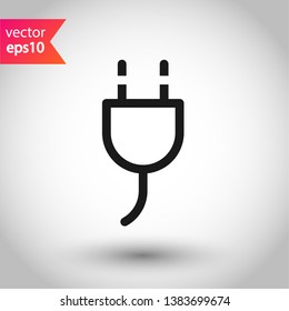 Plug pictogram. Plug vector icon. Plug flat sign design. EPS 10 symbol