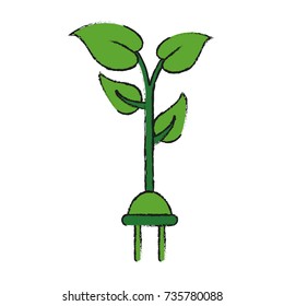 plug plant eco friendly icon image