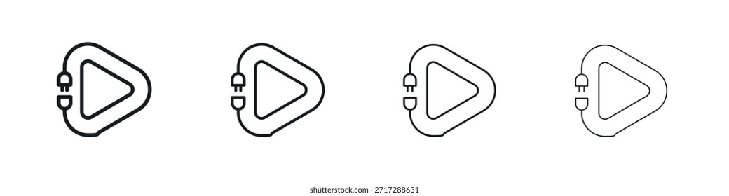 Plug and play icon Eps10. iconos Diseño gráfico