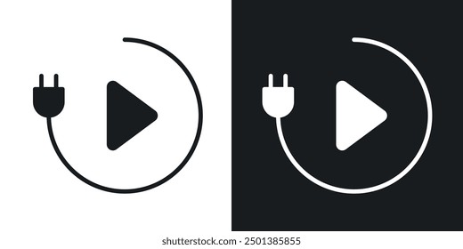 Plug & Play-Symbol im Solid-Style