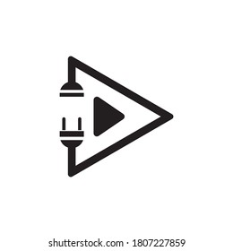 Plug And Play Icon, Technology Icon Vector