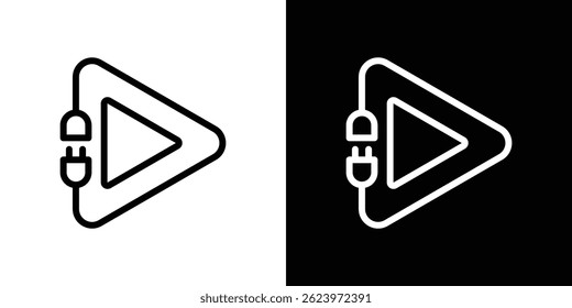 Plug and play icon vector, illustration logo template in trendy style