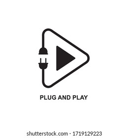 PLUG AND PLAY ICON , VIDEO ICON