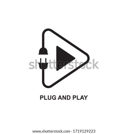 PLUG AND PLAY ICON , VIDEO ICON
