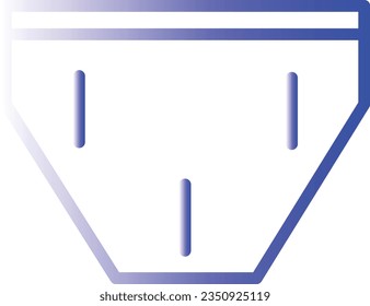 Icono de línea de gradiente de alimentación del puerto de conexión