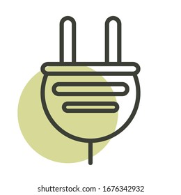 plug power alternative sustainable energy vector illustration line style icon