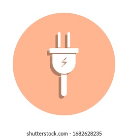Icono Plug, botón de encendido. Glifo simple, vector plano de iconos ecológicos para ui y ux, sitio web o aplicación móvil