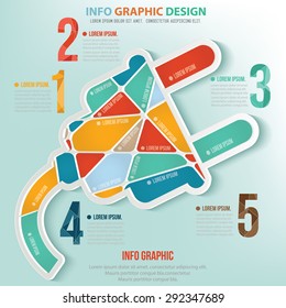 Plug puzzle info graphic design,clean vector