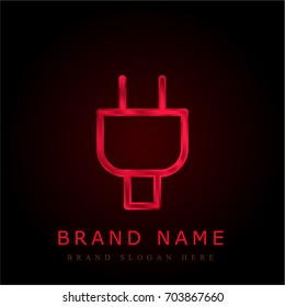 Plug red chromium metallic logo