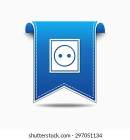 Plug Sign blue Vector Icon Design
